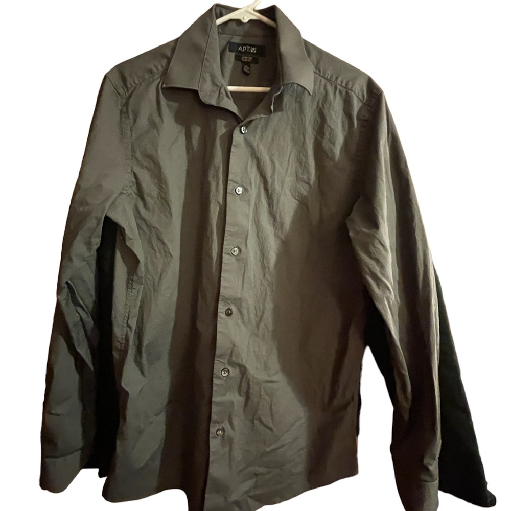 APT 9 Women’s Slim Fit Size 16 Grey Button Down Shirt.